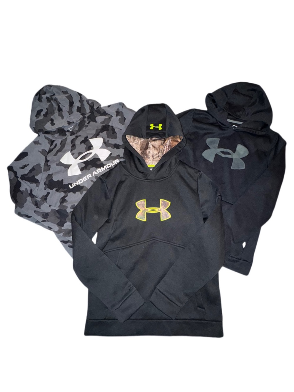 Under Armour Kids Black Camo Gray Hoodie Sweatshirt Bundle Size Youth Large